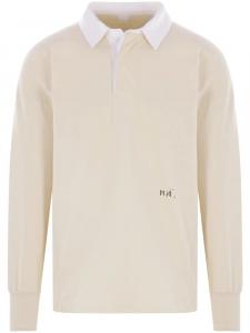 Хлопковая рубашка-поло Maison Margiela, нейтральный