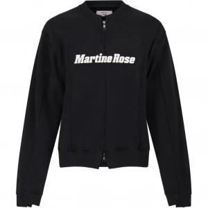 Укороченная толстовка на молнии Martine Rose, washed черный