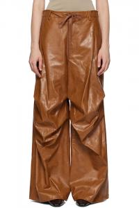 Облегающие брюки из искусственной кожи Mm6 Maison Margiela, цвет caramel