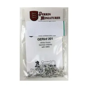 Африканский корпус — пехота с пистолетом-пулеметом ДАК, WWII Miniatures - German (10mm) (Perrin Miniatures)