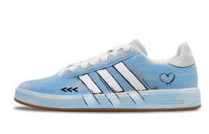 Adidas Кроссовки для скейтбординга GRAND COURT 00s Abrasion Resistant низкие унисекс Blue