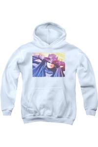 Батмен Классик ТВ Мягкий и удобный худи для молодежи Gildan, белый