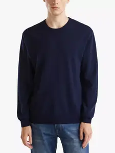 Свитер Benetton Merino Wool Crew Neck, темно-синий