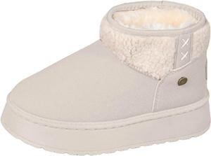 Зимние ботинки IWIHMIV для женщин, утепленные ботильоны на щиколотку, с круглым носком, короткие, с нескользящей подошвой, удобные хлопковые shoes, White