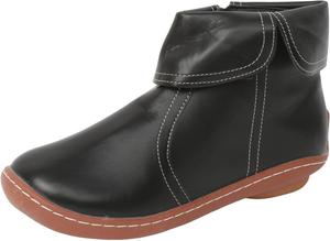 Ковбойские сапоги для женщин осень-зима, модные, с поддержкой свода стопы, короткие ботильоны на щиколотку, однотонные западные сапоги с круглыми носками и боковой молнией Generic, Black