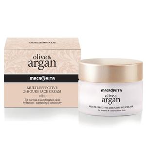 Часовой крем для нормальной и комбинированной кожи 50мл MACROVITA OLIVE & ARGAN MULTI-EFFECTIVE 24-
