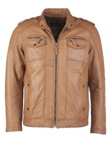 Кожаная куртка JCC 1101019 2, коричневый