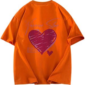 Футболка Unisex Crew Neck Moderate Heavyweight WARRIOR, оранжевый (heavyweight and 100% cotton)