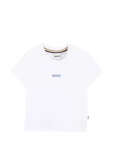 Футболка с принтом логотипа Boss Kidswear, белый