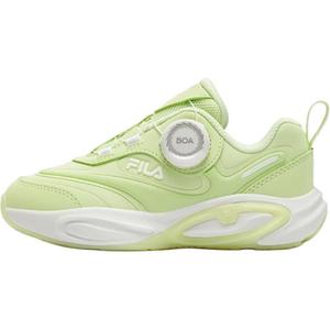 FILA KIDS Низкие кроссовки для бега BOA Anti Kick с амортизацией, светло-желтые и зеленые, для детей от 3 до 7 лет