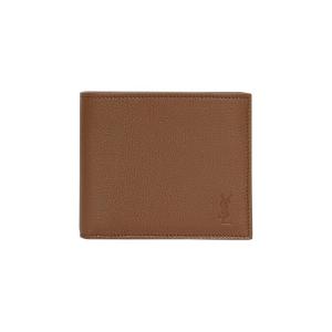 Кошелек Saint Laurent Debossed Logo Wallet, цвет Fox