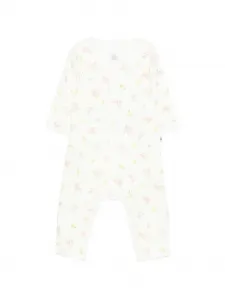 Комбинезон с цветочным принтом Petit Bateau, бежевый