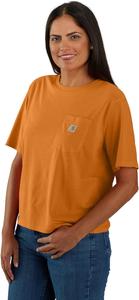 Carhartt женская футболка с карманом, свободного кроя, с коротким рукавом, из серии Tencel Fiber (также доступна в размерах Plus), Hazy Sunshine