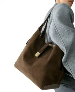 Сумка через плечо Deco Medium из шагреневой кожи и замши kate spade new york, коричневый