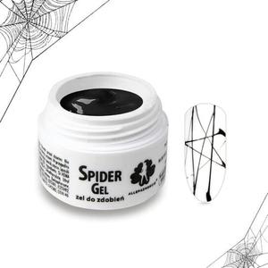 УФ-гель для декора Черный, 3 мл AllePaznokcie, Spider Gel