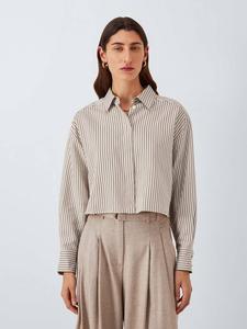 Длинный рубашка Duke с полосками и молнией на всю длину Marella, Sage