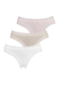 Стринги LASCANA, цвет rosé uni, beige uni, weiß uni
