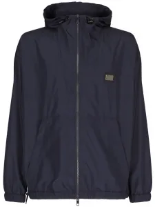 Куртка на молнии с логотипом DOLCE & GABBANA, синий