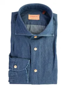 Рубашка на пуговицах Borriello Napoli, синий