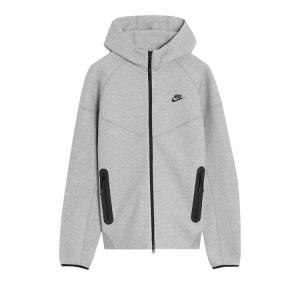 Худи Nike Sportswear Tech Fleece Windrunner Full Zip Hoodie Dark Grey Heather/Black, серый