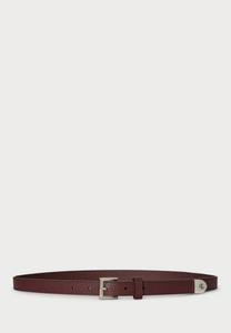 Ремень Lauren Ralph Lauren PEBBLED LEATHER SKINNY BELT, Dark Garnet/Bordeaux
