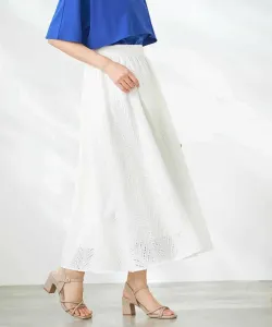 Юбка из кружева с листьями Avv, цвет Ivory