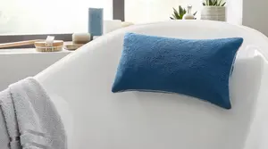 Подушка для ванны, подушка для шеи, подушка для ванны, подушка для ванны, подушка для головы, 20x38 см, синяя Breiding mbH