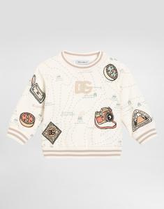 Увеличенное худи с принтом карты DOLCE & GABBANA, мультиколор