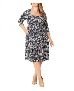 Королевское коктейльное платье Sweetheart больших размеров Kiyonna, синий