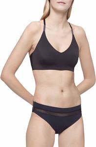 Женский бюстгальтер-бралетт Calvin Klein Invisibles Comfort с легкой подкладкой, бесшовный, с треугольными чашечками и косточками-косточками, Black Lace Racerback