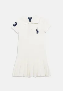 Платье-Поло big pony из эластичной сетки, 26-летнее платье Polo Ralph Lauren, White