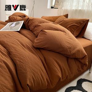 Yalu Комплект постельного белья 1,8 м, 4 предмета: пододеяльник 200x230 см, простыня на резинке, 2 наволочки