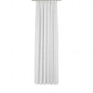 Штора Chloé с складками, 1 шт., готовая штора с лентой 1:3 по размеру Wirth, серый/белый