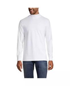 Большая и высокая Super-T водолазка с воротником-стойкой Lands' End, белый
