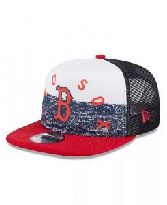 Мужская белая/красная бейсболка с застежкой-молнией Boston Red Sox Team Foam Front A-Frame Trucker 9FIFTY New Era