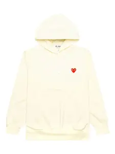 Толстовка с капюшоном на молнии с логотипом в виде сердца Comme Des Garçons Play, белый