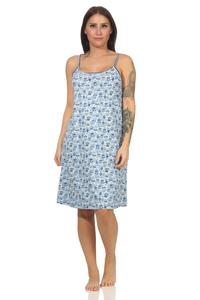 Ночная рубашка NORMANN Spaghetti Spitzenbesatz, светло-синий