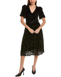 Hale Bob Платье из бархата с эффектом вытравки и шелковой подкладкой, черный