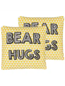 Декоративная подушка Beliani 2er Set Deko RADZKOT, цвет gelb/weiß/schwarz