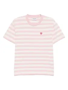 Полосатая футболка с логотипом Chocoolate, розовый