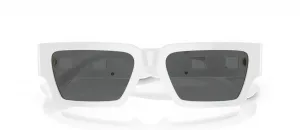 Солнцезащитные очки Versace унисекс, оправа Havana, темно-серые линзы, 54 мм, White