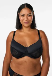 Бюстгальтер на косточках во всю длину Devoted By Zizzi, Black