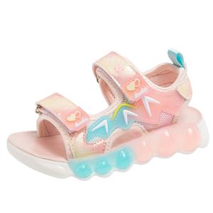 Детские сандалии с низким верхом, нескользящие, износостойкие, дышащие SHIBU, розовый