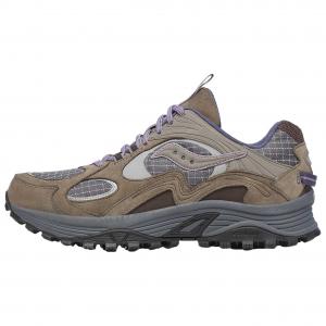 Saucony Кроссовки для бега Grid Aura X с амортизацией, дышащие, поддерживающие, унисекс, серый, коричневый, фиолетовый