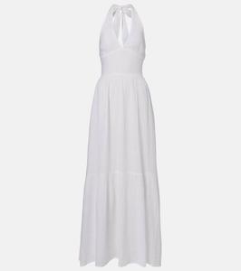 Хлопковое макси-платье Shay на запах Melissa Odabash, White