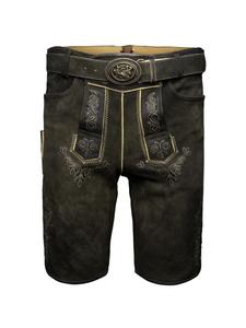 Кожаные брюки с высоким воротником темно-коричневого цвета Maddox Country