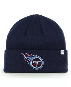 Мужская вязаная шапка Tennessee Titans Primary Basic '47 Navy с манжетами '47 Brand