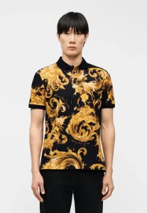 Поло с принтом Versace Jeans Couture, Black/Gold-Coloured