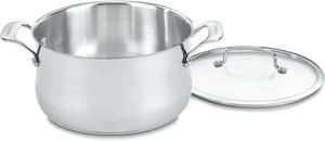 Кастрюля Cuisinart Contour со стеклянной крышкой 5,7 л, цвет серебристый