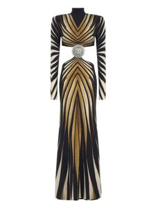 Платье с принтом Ray Of Gold Roberto Cavalli, золотой